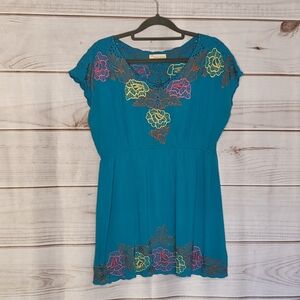 Women's Forever Twenty-one, Floral Embroidered Top